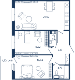 81,3 м², 2-комнатная квартира 32 650 000 ₽ - изображение 73