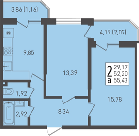 13 м², квартира-студия 1 350 000 ₽ - изображение 29