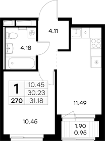 31,2 м², 1-комнатная квартира 4 999 999 ₽ - изображение 84