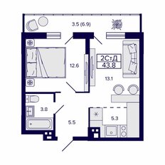 Квартира 43,8 м², 2-комнатная - изображение 2