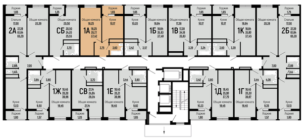 37,5 м², 1-комнатная квартира 5 320 965 ₽ - изображение 26