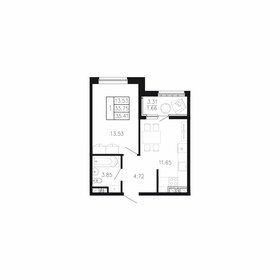 Квартира 35,4 м², 1-комнатная - изображение 1