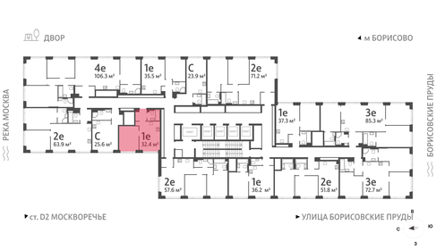 Квартира 32,9 м², 1-комнатная - изображение 2