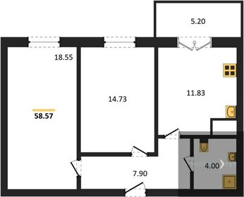 68 м², 3-комнатная квартира 6 300 000 ₽ - изображение 84