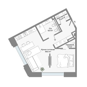 Квартира 49,4 м², студия - изображение 1
