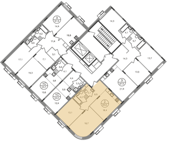 61,5 м², 2-комнатная квартира 16 733 543 ₽ - изображение 82