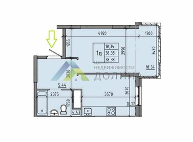 38,4 м², 1-комнатная квартира 3 590 000 ₽ - изображение 30