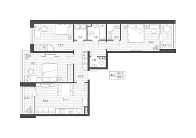 101 м², 3-комнатная квартира 14 500 000 ₽ - изображение 32