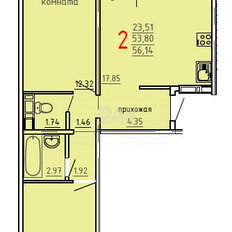 Квартира 56,1 м², 2-комнатная - изображение 1