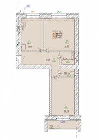 Квартира 61,1 м², 2-комнатная - изображение 1