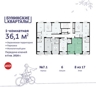 36,1 м², 1-комнатная квартира 10 334 972 ₽ - изображение 46