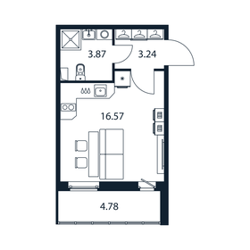 30 м², квартира-студия 3 650 000 ₽ - изображение 55