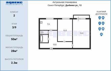 51 м², 2-комнатная квартира 7 950 000 ₽ - изображение 75