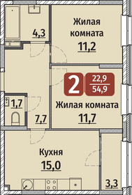 54 м², 2-комнатная квартира 4 850 000 ₽ - изображение 81