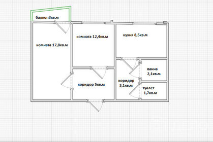 55 м², 2-комнатная квартира 3 999 999 ₽ - изображение 36