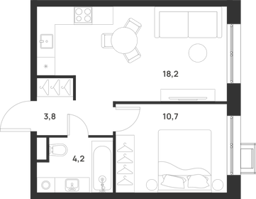 37,4 м², 1-комнатная квартира 11 033 000 ₽ - изображение 12