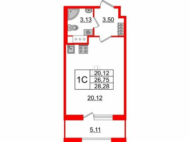 21 м², апартаменты-студия 5 800 000 ₽ - изображение 99