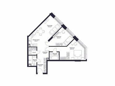 Квартира 79,6 м², 2-комнатная - изображение 1