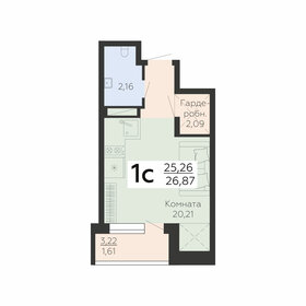 21,5 м², квартира-студия 18 174 340 ₽ - изображение 34