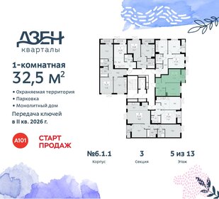 Квартира 32,5 м², 1-комнатная - изображение 2