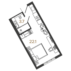 33,1 м², апартаменты-студия 9 490 000 ₽ - изображение 124