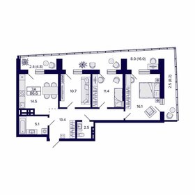 86,8 м², 3-комнатная квартира 13 410 600 ₽ - изображение 69