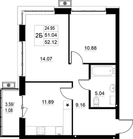 52,1 м², 2-комнатная квартира 8 250 000 ₽ - изображение 49