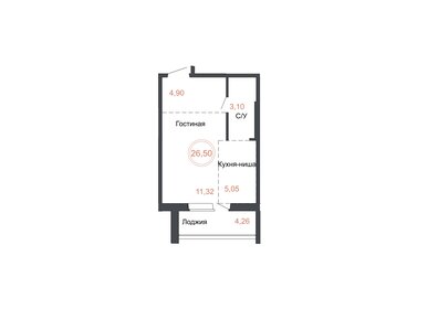 25,9 м², квартира-студия 3 210 360 ₽ - изображение 10
