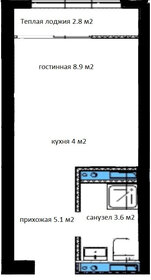 Квартира 24,4 м², студия - изображение 1