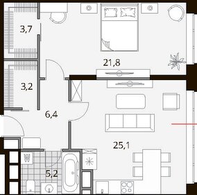 62,6 м², 2-комнатная квартира 24 837 000 ₽ - изображение 8