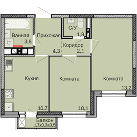 44 м², 2-комнатная квартира 3 150 000 ₽ - изображение 48