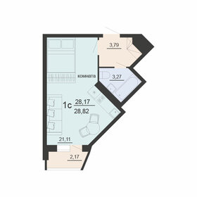 Квартира 28,8 м², 1-комнатная - изображение 1