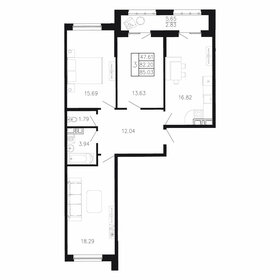 Квартира 85 м², 3-комнатная - изображение 1