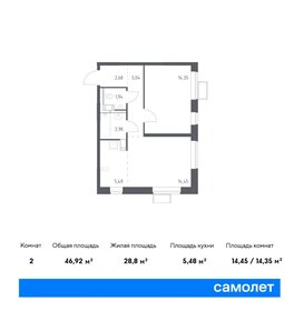 46,9 м², 2-комнатная квартира 10 296 193 ₽ - изображение 31