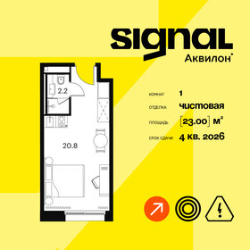 Квартира 23 м², 1-комнатные - изображение 1