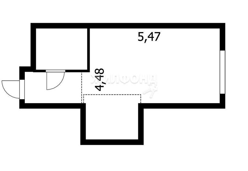 28,2 м², квартира-студия 5 600 000 ₽ - изображение 1