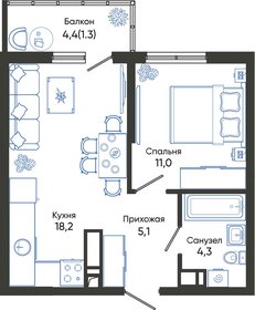 36,6 м², 1-комнатная квартира 7 347 450 ₽ - изображение 27
