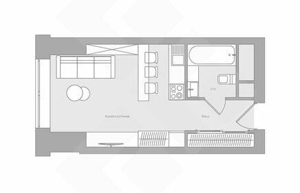 Квартира 28 м², 1-комнатная - изображение 5