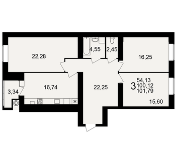 90 м², 3-комнатная квартира 10 500 000 ₽ - изображение 39