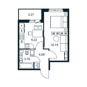 34,7 м², 1-комнатная квартира 6 133 050 ₽ - изображение 1