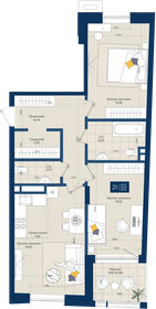 60 м², 3-комнатная квартира 26 000 000 ₽ - изображение 39