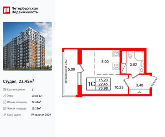 Квартира 22,5 м², студия - изображение 1