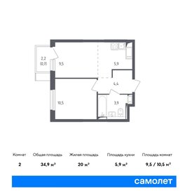 33 м², 2-комнатная квартира 8 500 000 ₽ - изображение 78