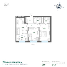 66 м², 2-комнатная квартира 9 973 326 ₽ - изображение 1