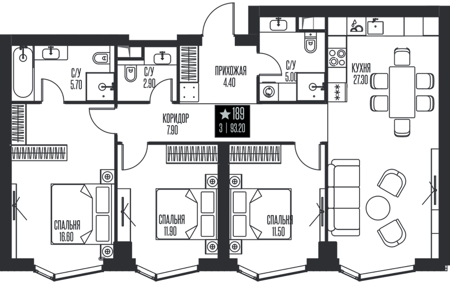 375 м², 5-комнатная квартира 139 147 952 ₽ - изображение 156