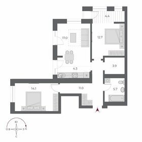 74,6 м², 3-комнатная квартира 13 550 000 ₽ - изображение 73