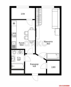 Квартира 38,6 м², 1-комнатная - изображение 1