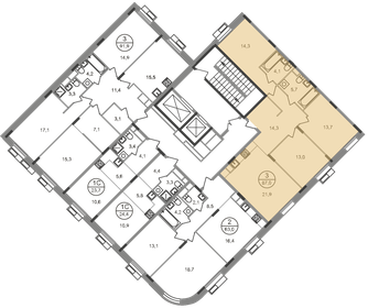 92,6 м², 3-комнатная квартира 21 297 720 ₽ - изображение 41