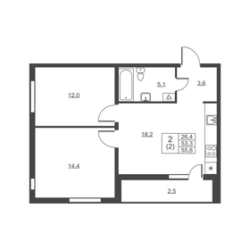 68 м², 3-комнатная квартира 5 800 000 ₽ - изображение 51