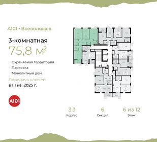 82 м², 3-комнатная квартира 9 250 000 ₽ - изображение 87